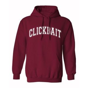 David Dobrik merch burgundy CLICKBAIT hoodie sz M